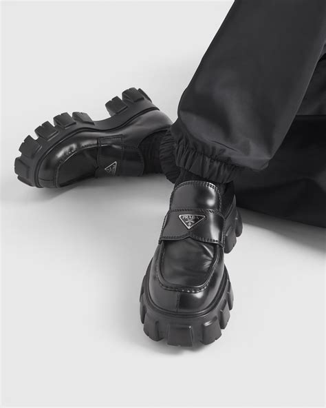 prada loafers suit|Prada monolith loafer.